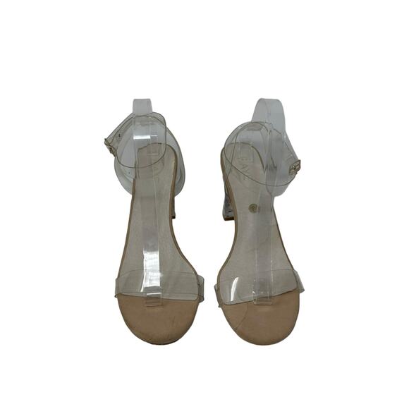 Raye clear ankle straps block heels size 10 - Picture 8 of 15